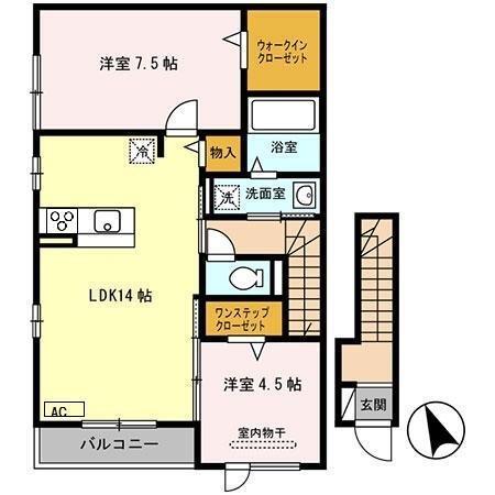DヴェルジェⅡ（201） 間取り図画像