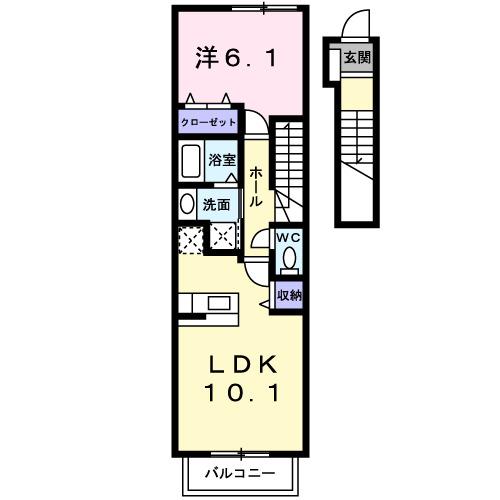 ハーベスト　スクエア弐番館（203） 間取り図画像