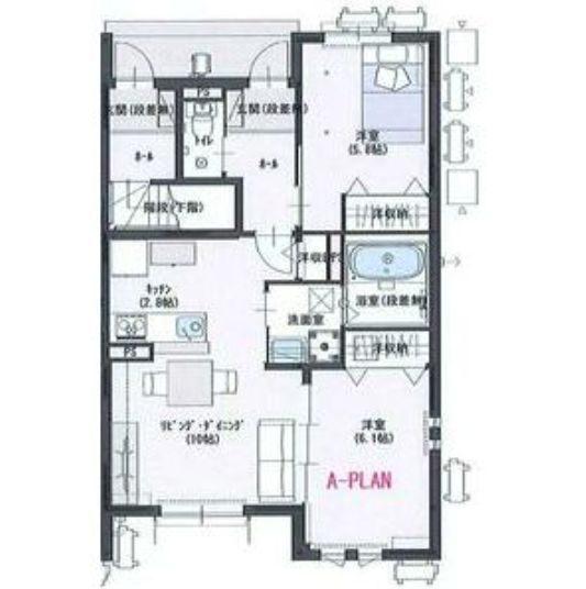 明石市大久保町八木アパート 間取り図画像