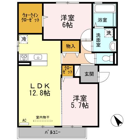 VILLA DEL SOL（201） 間取り図画像