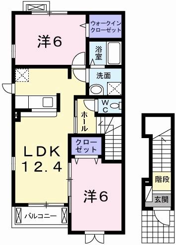 ラフレシールⅡ（201） 間取り図画像