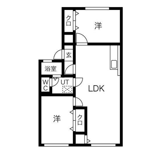 明石市二見町東二見アパート 間取り図画像
