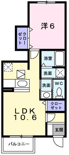 メゾン・オルタンシアⅡ（103） 間取り図画像