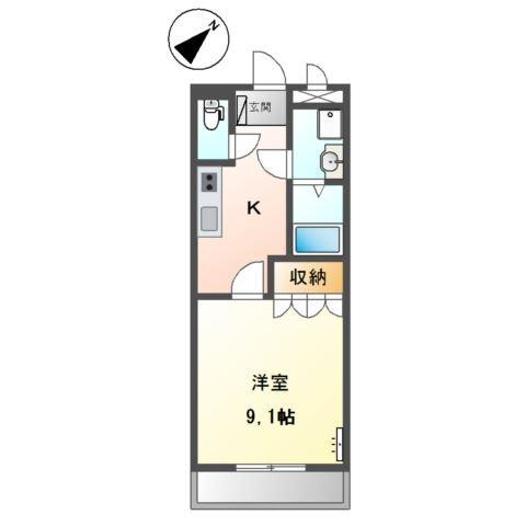 コンフォール白水 間取り図画像