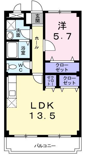 ディアコートＫ（105） 間取り図画像