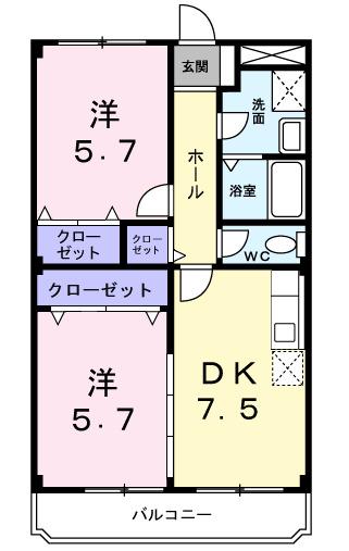 ドミール加佐（104） 間取り図画像