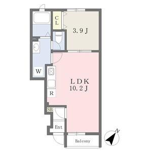 明石市魚住町西岡アパート 間取り図画像