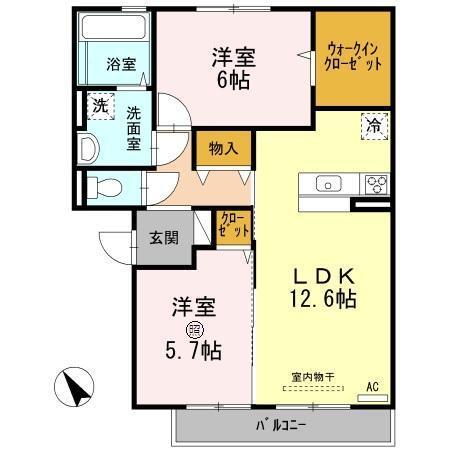 VILLA DEL SOL（302） 間取り図画像