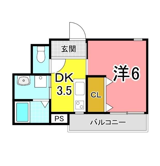 明石市東朝霧丘アパート 間取り図画像