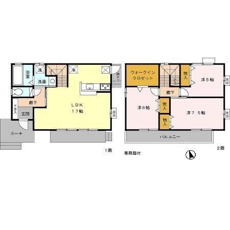 セジュール ル・サントル　B棟（B） 間取り図画像