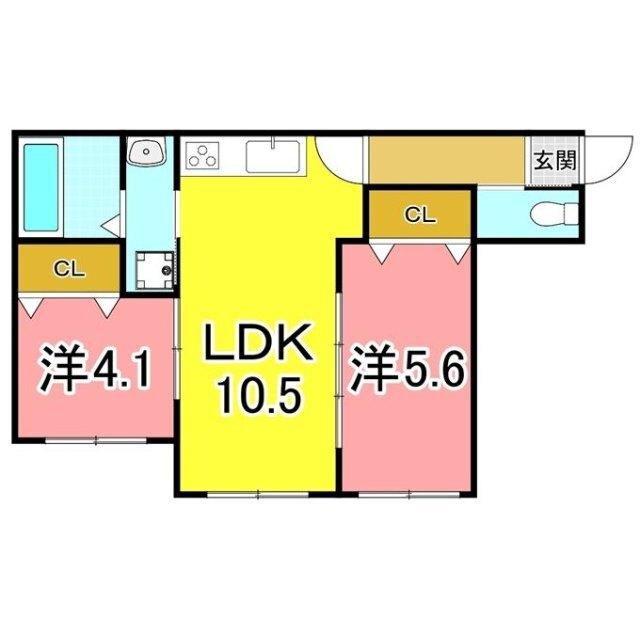 神戸市西区玉津町上池アパート 間取り図画像