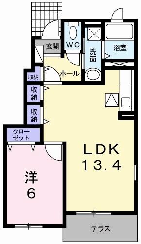 パーチェＢ（101） 間取り図画像