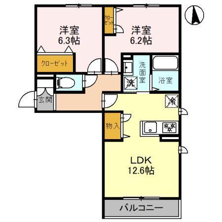 シャーメゾン茜（301） 間取り図画像