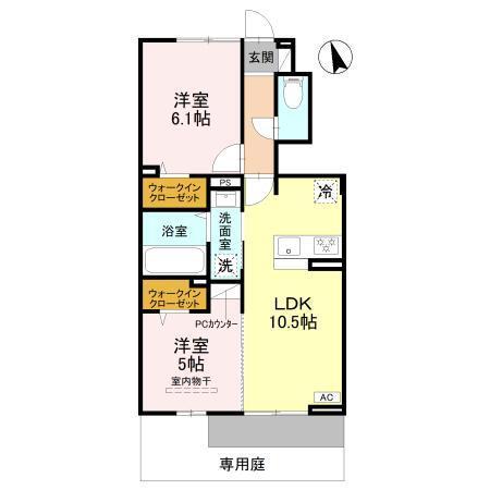 D-ROOM江井島（103） 間取り図画像