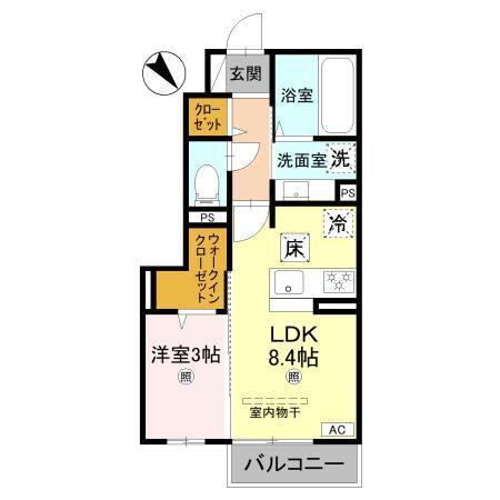 グランクレール西二見（101） 間取り図画像