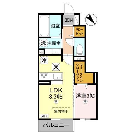 グランクレール西二見（102） 間取り図画像