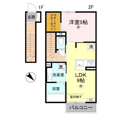 グランクレール西二見（203） 間取り図画像