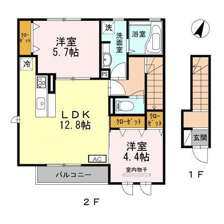DヴェルジェⅢ（202） 間取り図画像