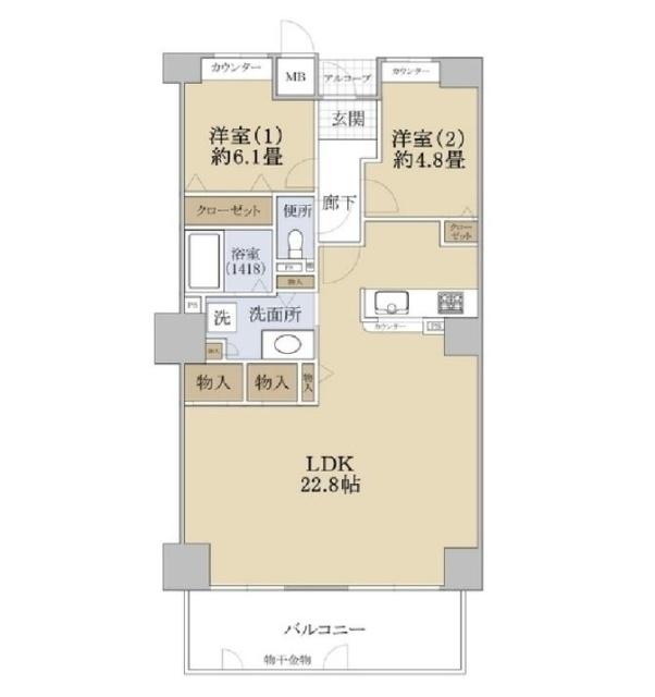 明石市東仲ノ町マンション 間取り図画像