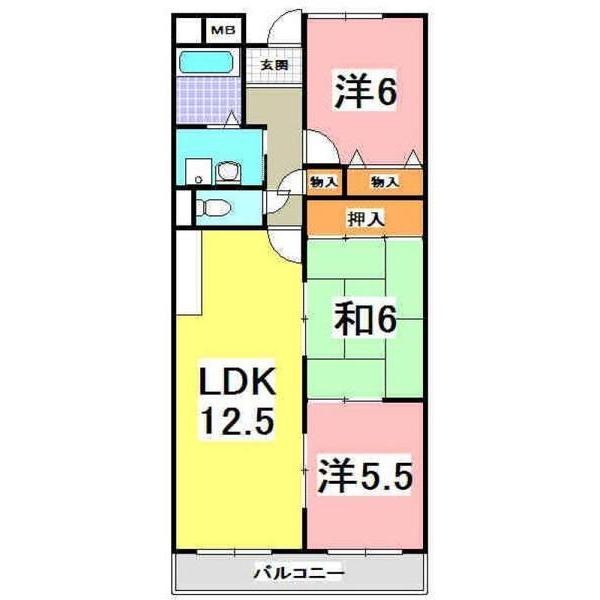 明石市大久保町松陰マンション 間取り図画像