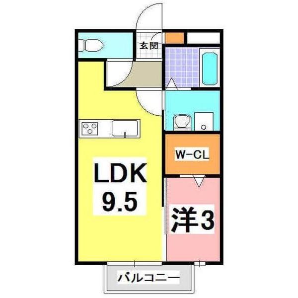 明石市別所町アパート 間取り図画像