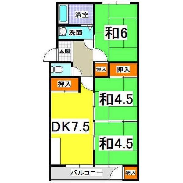 神戸市西区持子マンション 間取り図画像