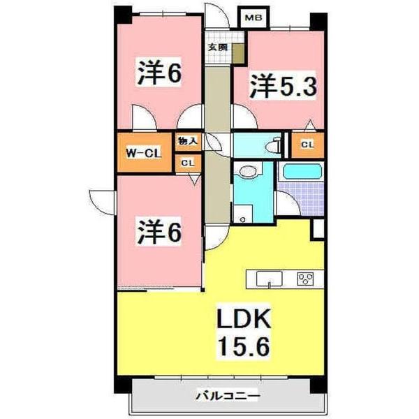 パレスマイセン 間取り図画像