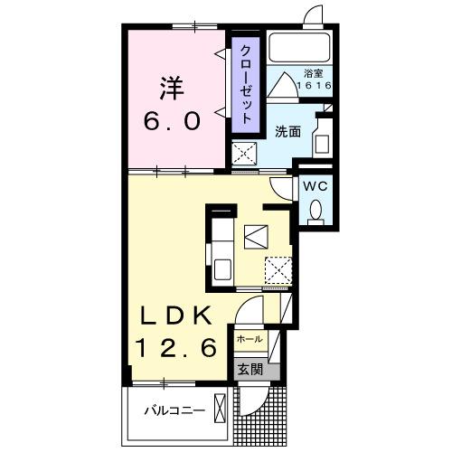 エクセレント有瀬　Ⅱ（102） 間取り図画像