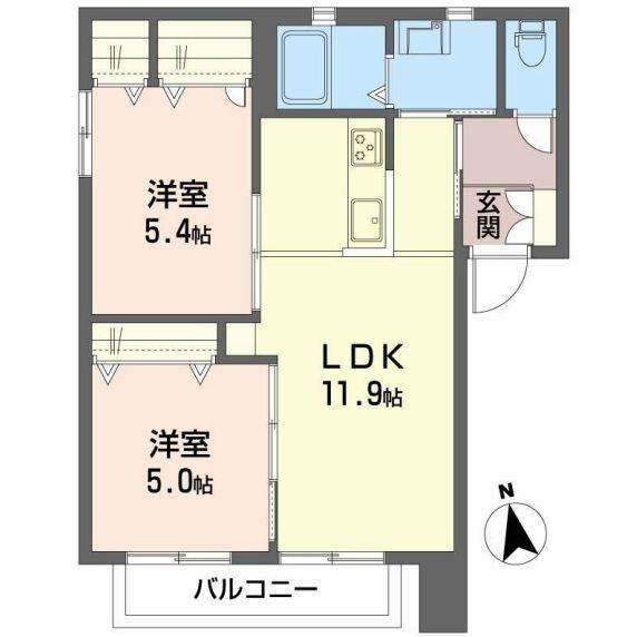 明石市大久保町西島アパート 間取り図画像