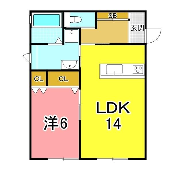 三木市末広アパート 間取り図画像