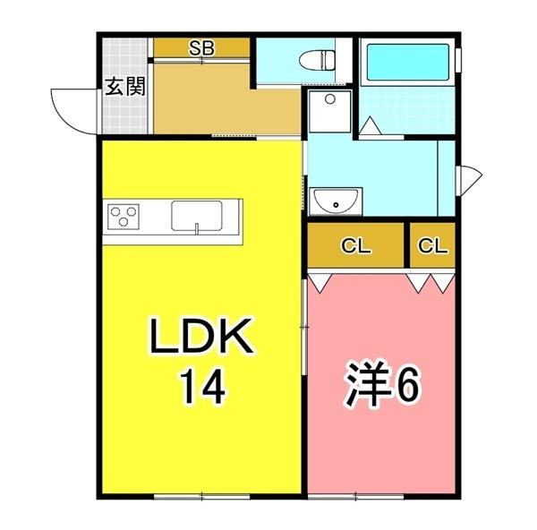 三木市末広アパート 間取り図画像