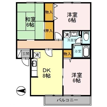 サンハイム西海（205） 間取り図画像