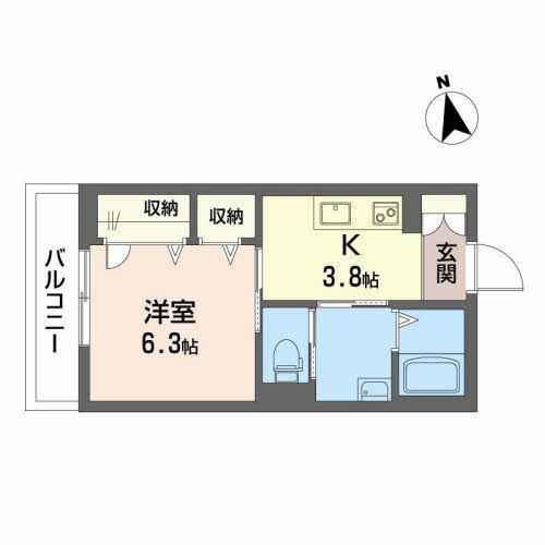 三木市末広アパート 間取り図画像