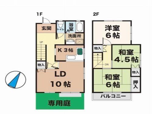 神戸市西区大津和タウンハウス 間取り図画像