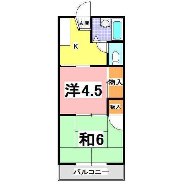 押部マンションⅠ 間取り図画像