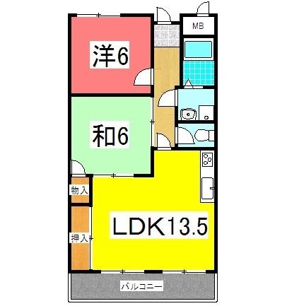 明石市小久保マンション 間取り図画像