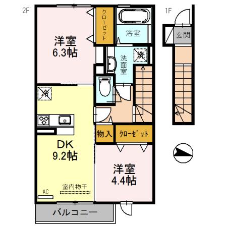 エクレール福井（207） 間取り図画像