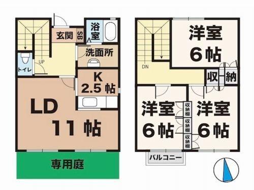 神戸市西区小山一戸建 間取り図画像