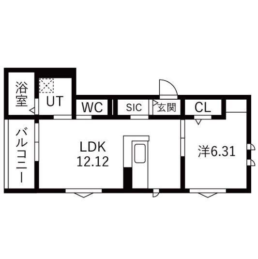 明石市西新町アパート 間取り図画像