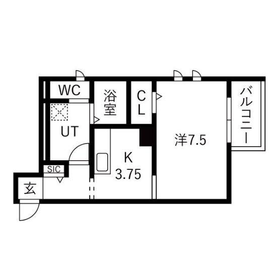 明石市西新町アパート 間取り図画像
