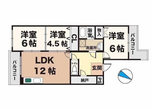 神戸市西区池上マンション 間取り図画像