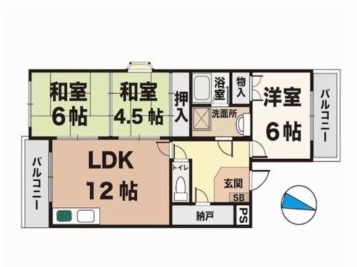 神戸市西区池上マンション 間取り図画像