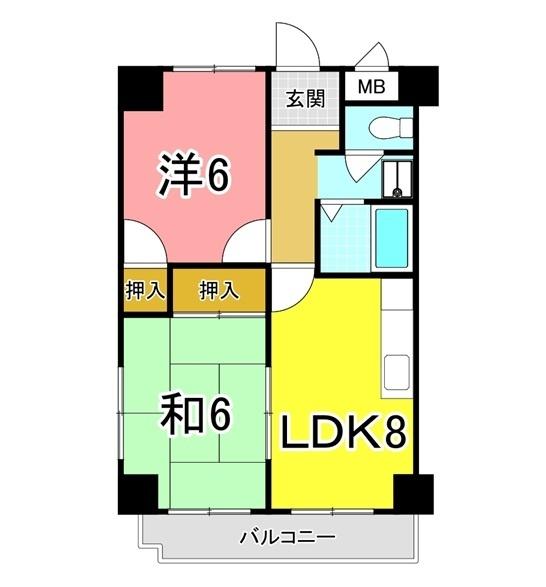 明石市中崎マンション 間取り図画像