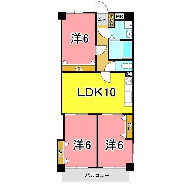 明石市西明石南町マンション 間取り図画像