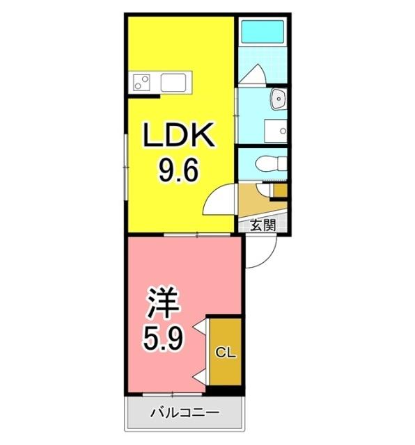 明石市大久保町駅前アパート 間取り図画像