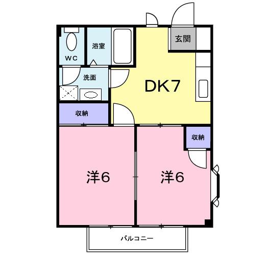 レモンハイツ（201） 間取り図画像