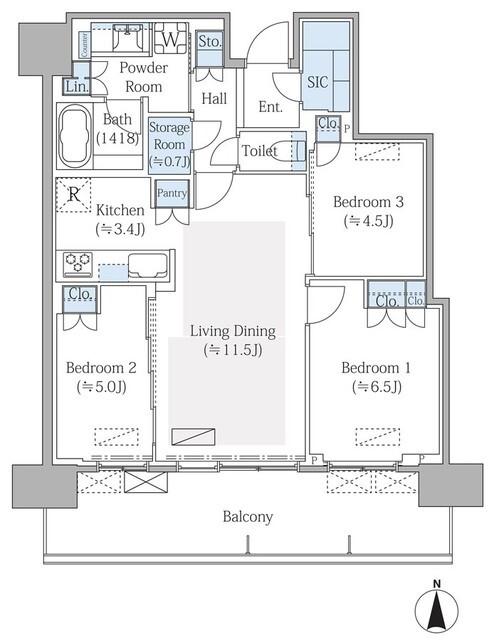 プラウドタワー神戸垂水（707） 間取り図画像