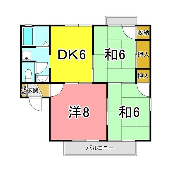 明石市小久保アパート 間取り図画像