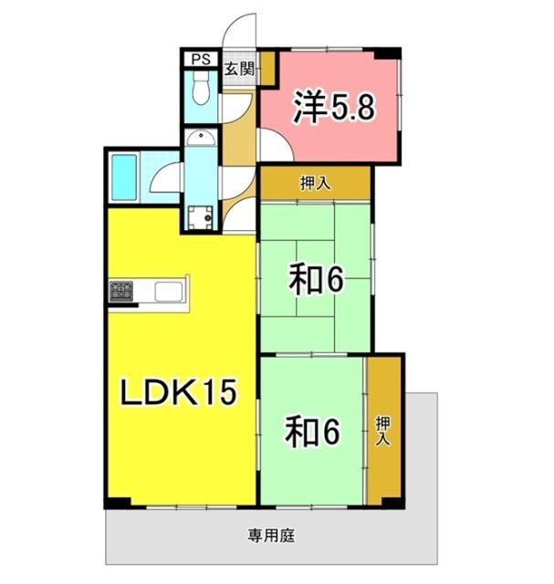 明石市大久保町西島マンション 間取り図画像