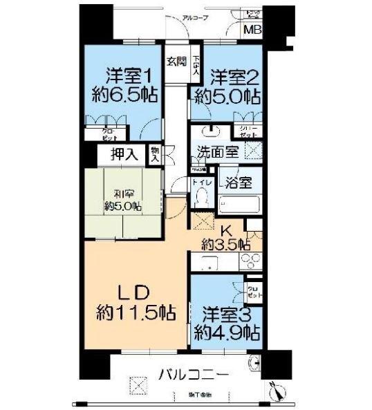 明石市西明石南町マンション 間取り図画像